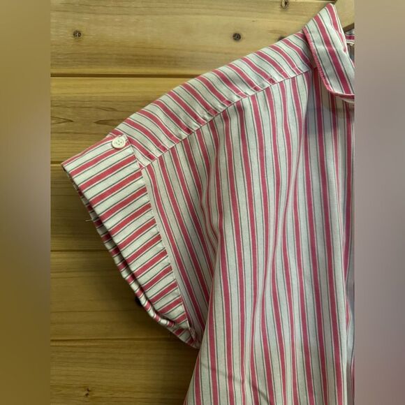 Vintage 60’s Alternating Current Size Medium Pinstripe Collared Romper - Picture 2 of 14